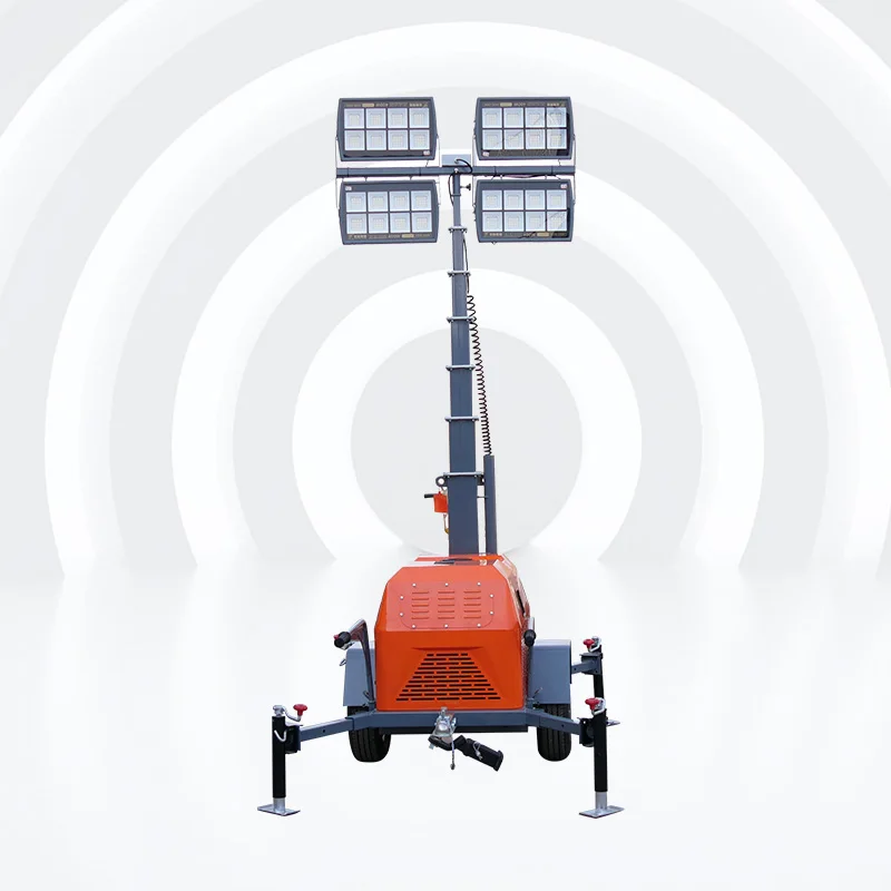 Free Shipping Euro 5 EPA Led Tower Light Portable Small Light Tower Mobile Light Tower