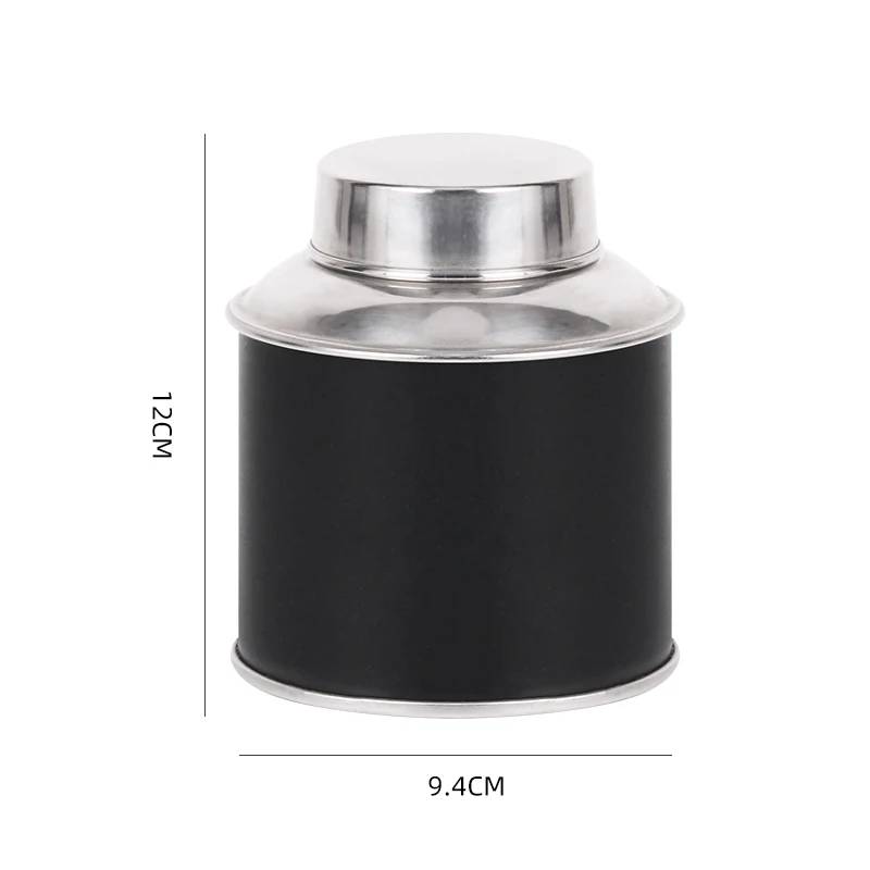 Tea Storage Container Wide-mouth Double-lid High-sealing Moisture-proof Tea Can Stainless Steel Tea Canister
