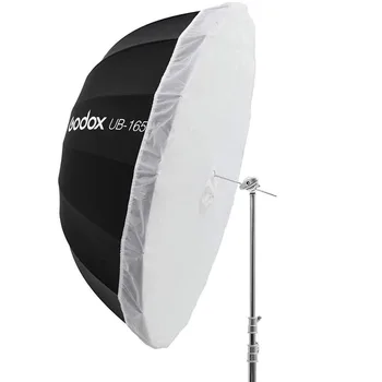 Godox UB-165W  65cm Inner Silver Parabolic Deep Reflective Umbrella Studio Soft Light Umbrella with White Diffuser Cover detail image