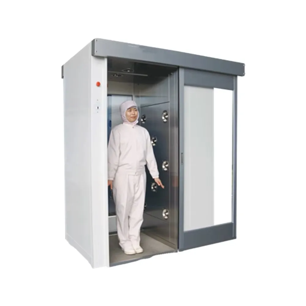 Automatic stainless steel air shower room for food industry clean rooms and contamination control