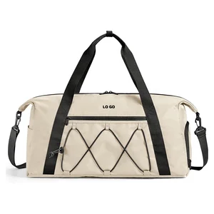 Large Capacity Wet & Dry Separation Duffel Bag for Fitness Yoga Swimming Short Trips Crossbody Travel Luggage Zipper Closure