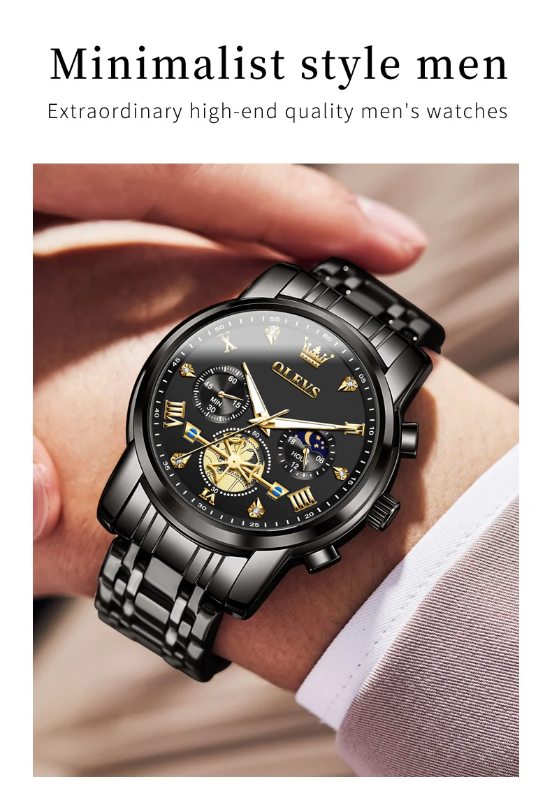 OLEVS 2897 Lover Quartz Rejoles Quartz Watches Smartwatches Waterproof Custom Design Couple China Stainless Steel Couple Watch