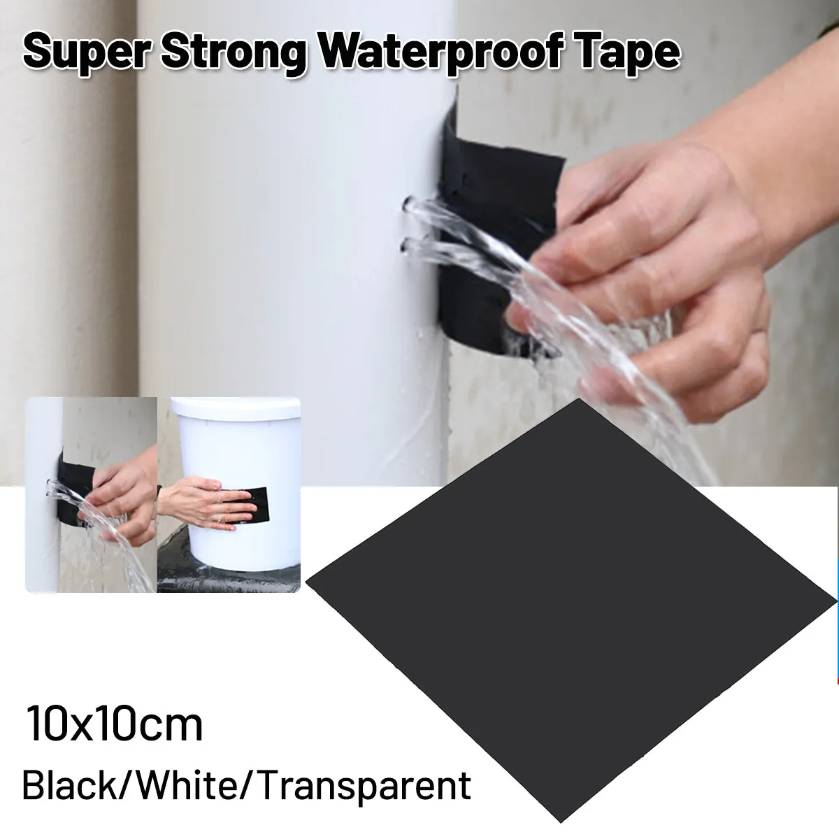 Extra Strong Patches Instant Stop Leak Rubberized 10cmx10cm Super  Water Proof Tape Seam Sealing Tape for Water Leaks