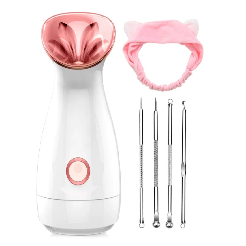 PSB professional home handheld nano ionic spa face facial steamer set with stand