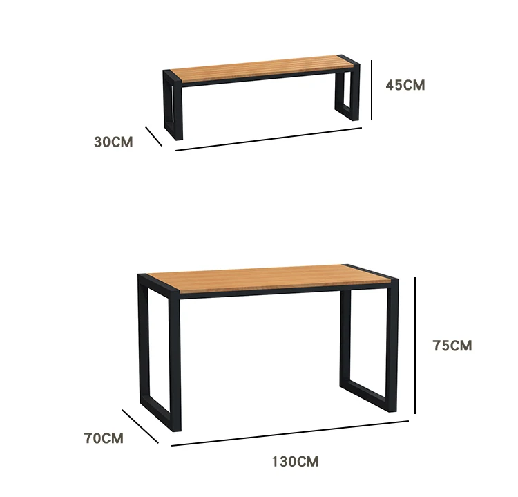 Jxt Plastic Wood Outdoor Tables And Chairs Garden Terrace Negotiation