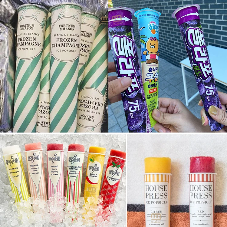 Eco-friendly Frozen Popsicle Packaging - Disposable Tubes