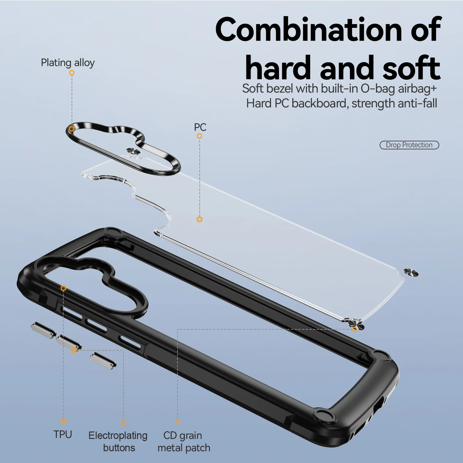 Four Corners Shockproof Clear Hard Back Cover Phone Case for Samsung Galaxy A36 A37 A56 5G A17 4G A53 Anti-fall Phone Shell