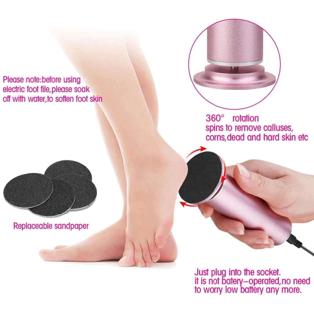 2 Way Electric Pedicure Drill Machine Foot Care File Remove Heels Dead Skin  Callus Remover Feet Clean Tool Replacement Sandpaper - AliExpress