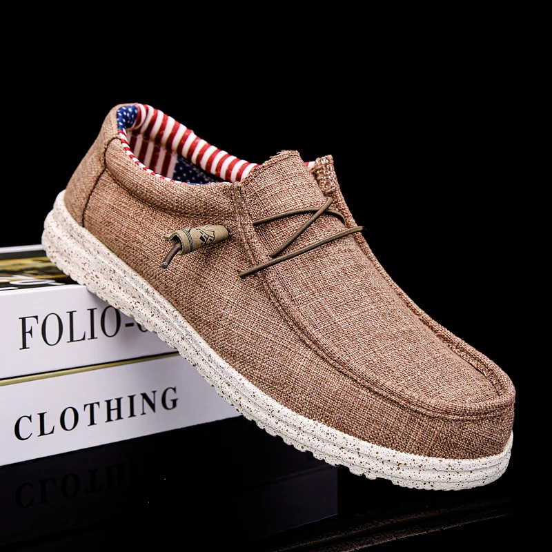 Light Canvas Dude Loafer Casual Slip 