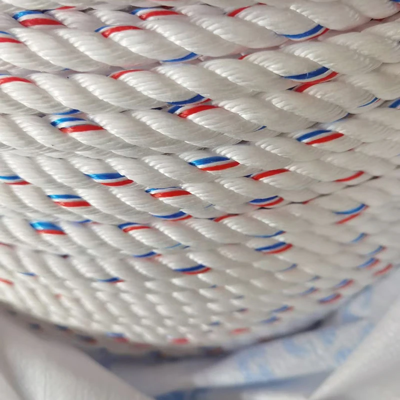 Super Strong 3-Strand Twisted PE PP Plastic Rope 16mm 18mm Coiled for Outdoor Use