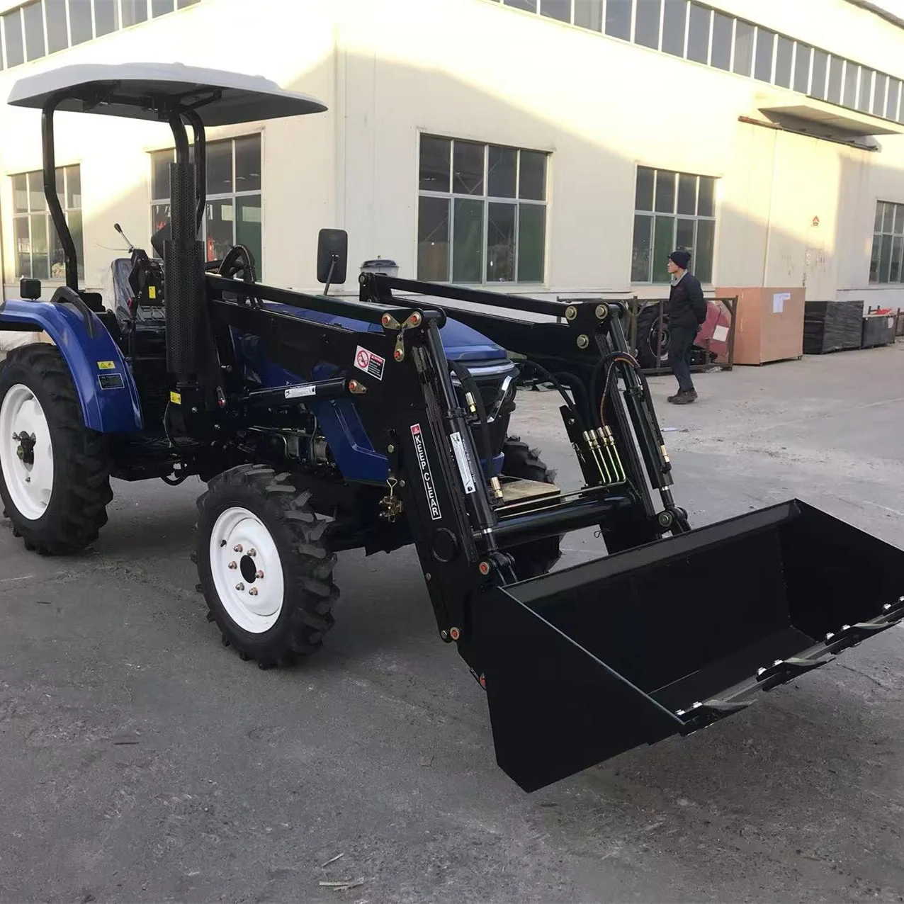 Free Shipping Cheapest Diesel Tractor  Mini Tractor With Front Loader 4x4 Loader for Sale