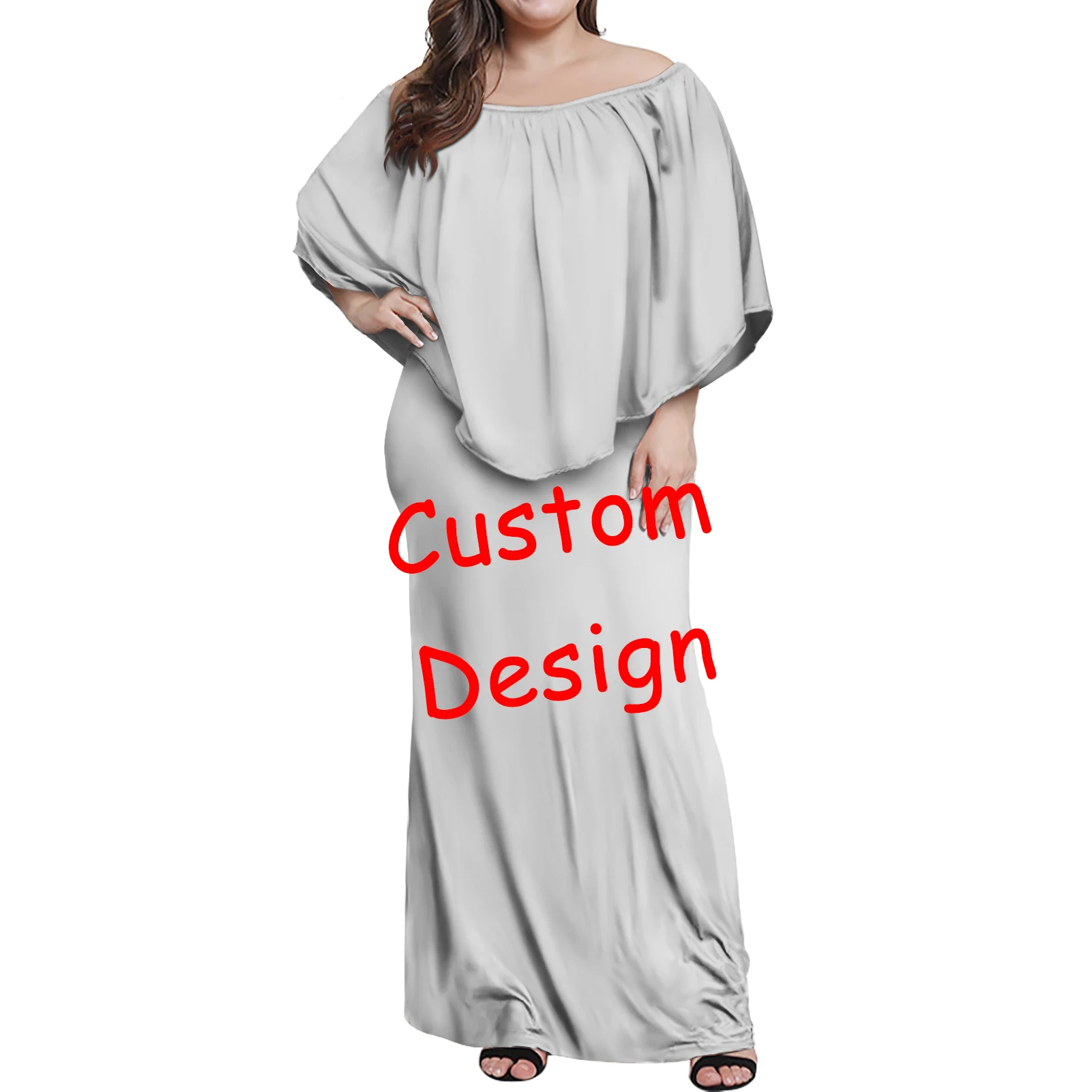 African and Mexican Aztec Tribal Pattern Women Maxi Dress Summer Elegant Off the Shoulder Club Party Long Dresses