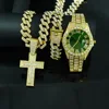 Gold green watch set (without gift box)