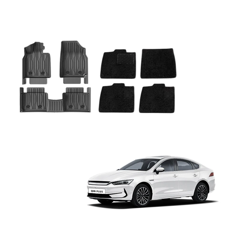 Car Floor Mat for Byd Qin Plus Accessories TPE Blanket Rubber Waterproof Double Layers Floor Mat Interior Accessory