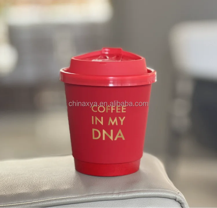 high quality Red Printed Eco Friendly 8oz Disposable double Wall Tactile Paper Coffee Cup for Hot Drinks factory