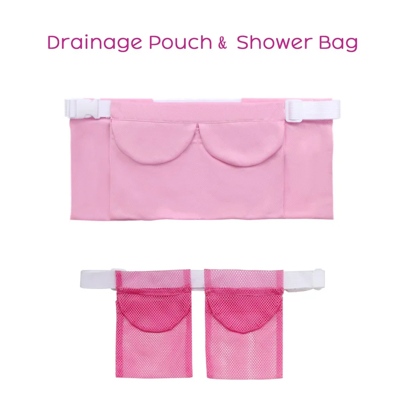 Mastectomy Drain Holder With Shower Bag Apron Style Drain Bottle