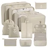 [set de aseo y maquillaje de once piezas] beige