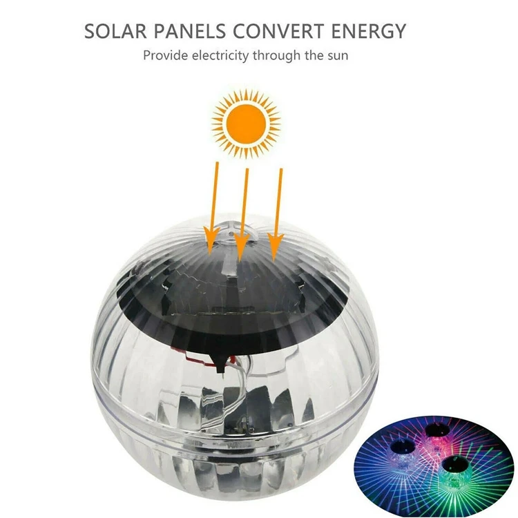 Outdoor Solar Floating Pool Light Waterproof Ip68 Solar LED Swimming Pool Light Colors Changing Solar Pond Lights for Hot Tub