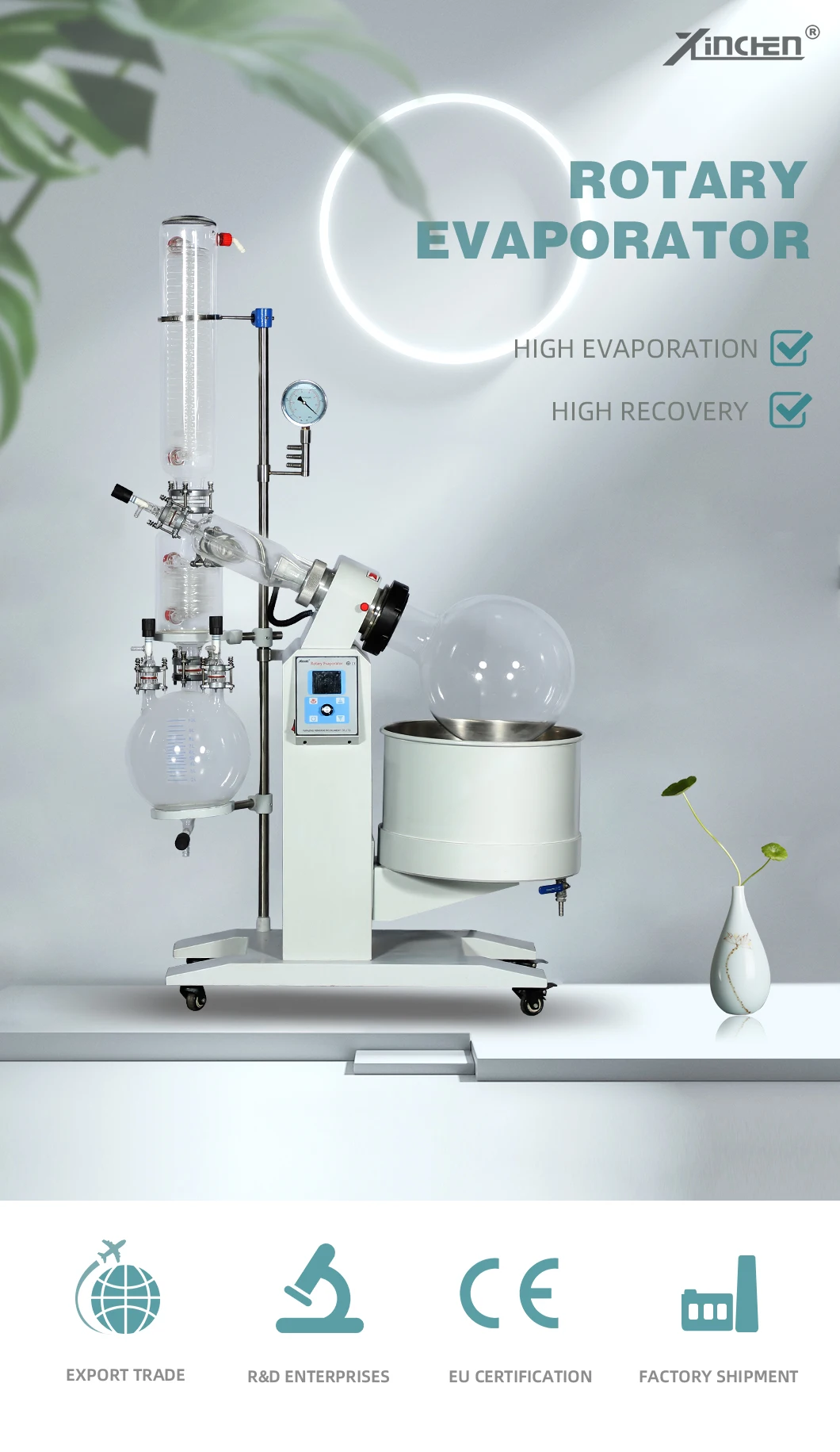 Hot Selling Distillation Apparatus for Herb Extraction Rotary Evaporator 5L-50L details