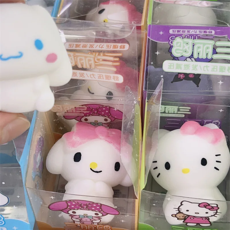Sanrio Fidget Toy Decompression Slow Rebound Toy Kuromi My Melody Stress Relief Fidget Action Figure Mochila Squishy Squeeze Toy