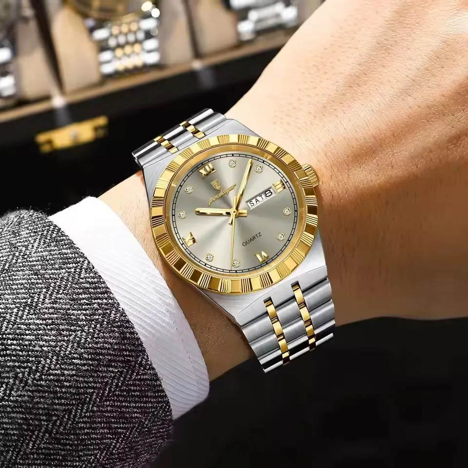POEDAGAR 872 Men's Luminous Quartz Watch