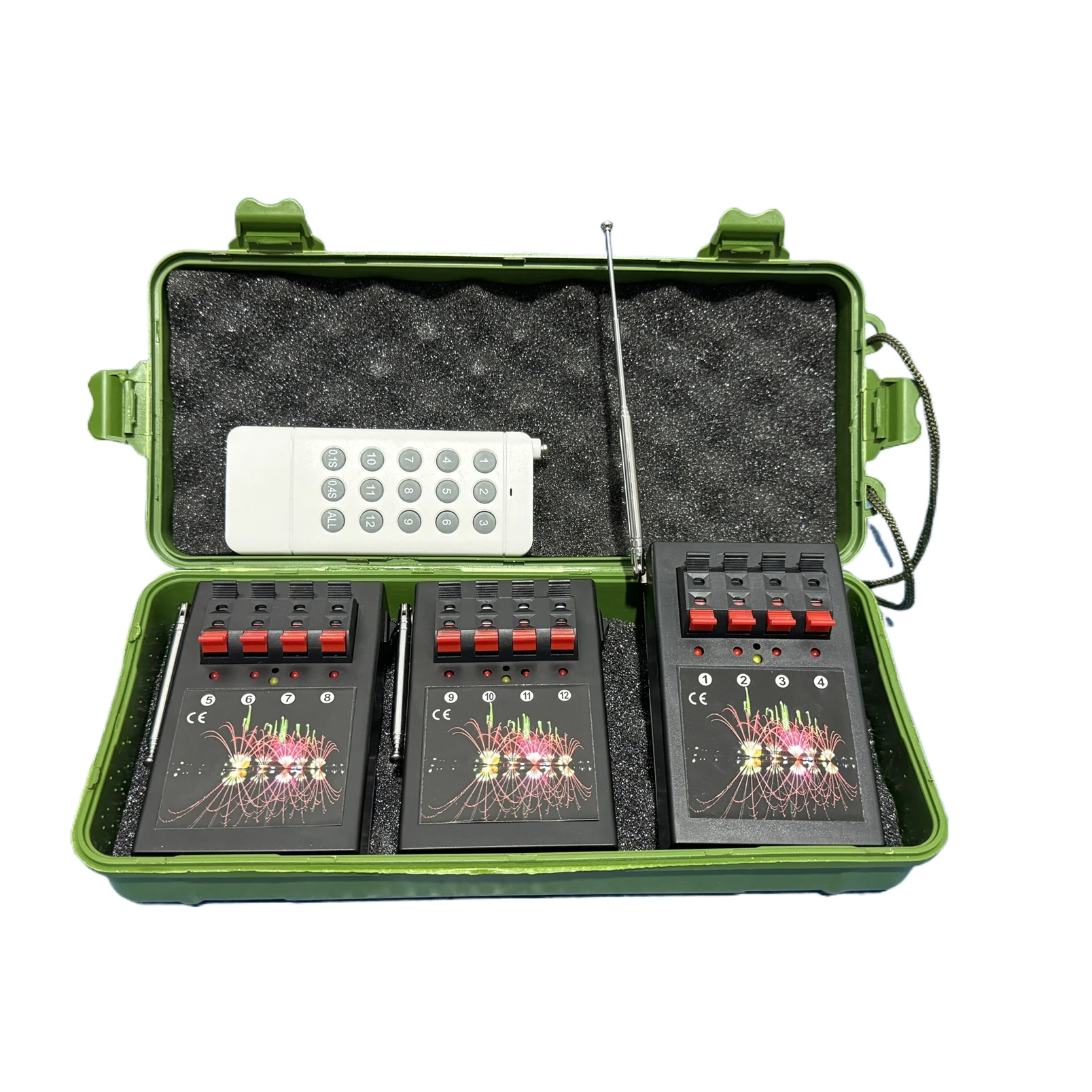 Fire Machine Pyrotechnics 12 Cues 12 Channels Remote Control Fireworks Firing System for Event Celebration