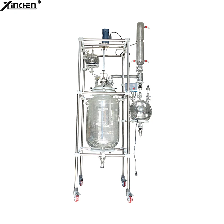 100L double walled glass reactor Jacketed Glass Reactor