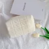 Neceser de terciopelo, blanco crema