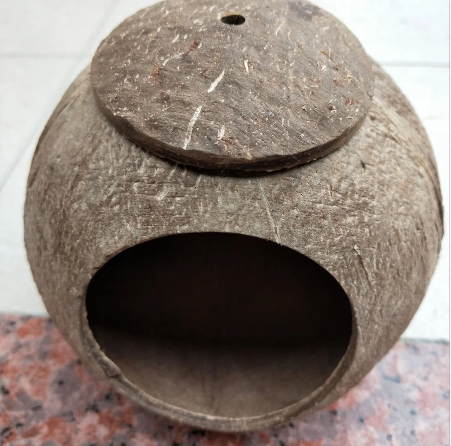 Fancy Wholesale Eco Friendly Coconut Natural Bird House Parrot Nest