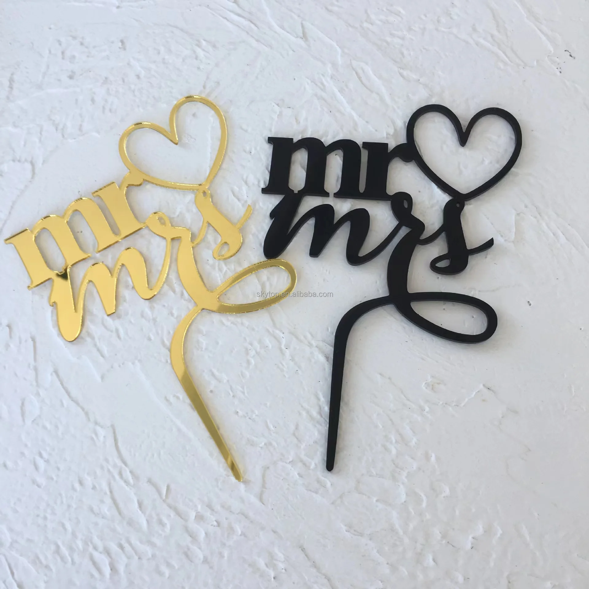 Acrylic Glitter Cake Topper For Decorating Cake Stand Wedding Party ...