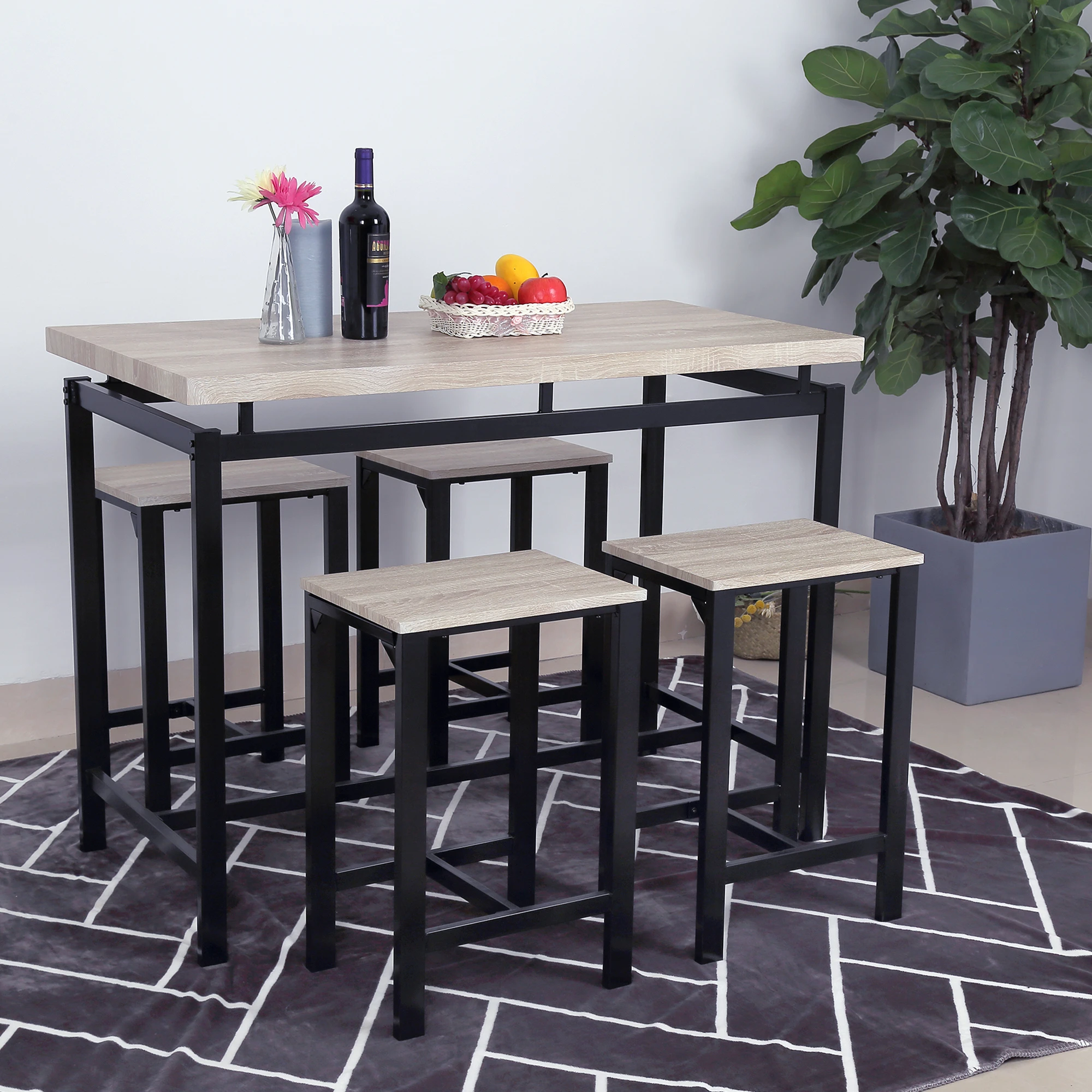 2020 Hot Sale Mdf New Design Modern Fashion Dining Table Set One Table And 4 Stools Buy Mdf New Design Modern Fashion Dining Table Set One Table And 4 Stools