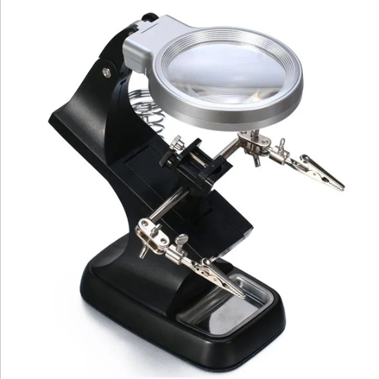 TH-7023B 3x 4.5x LED repair magnifying glass desktop magnifier