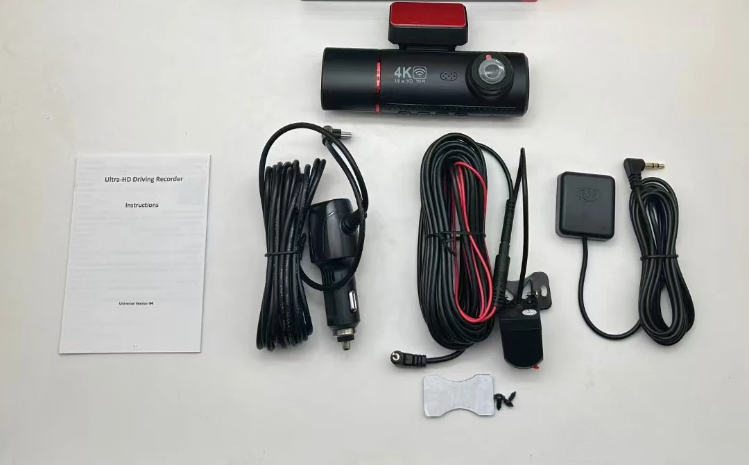 3.16 Inch Car Camera 3 Lens Car DVR Wifi GPS Night Vision 4K Recording 3 Channel Dash Cam
