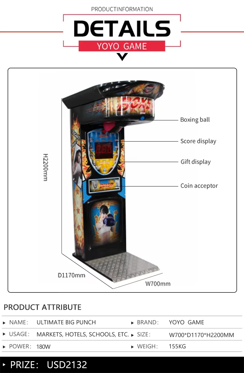 Arcade Game Machine Strength Test Mainboard For The King Of Hammer, Coin Operated Sport Boxing Equipment boxing game machine
