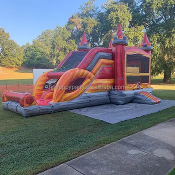 Lepai commercial big bounce houses with slide and pool for kids with air blower hot sale