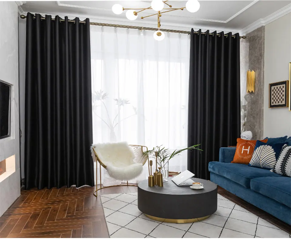 Alexa Motorized Electric Wifi Control Dark Color Blackout Hotel Curtains Vertical Shades Drapes Protect Privacy Curtains