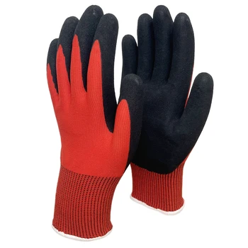 Men industrial grip heavy duty latex sandy finish wholesale construction rubber garden gloves & protective gear working gloves