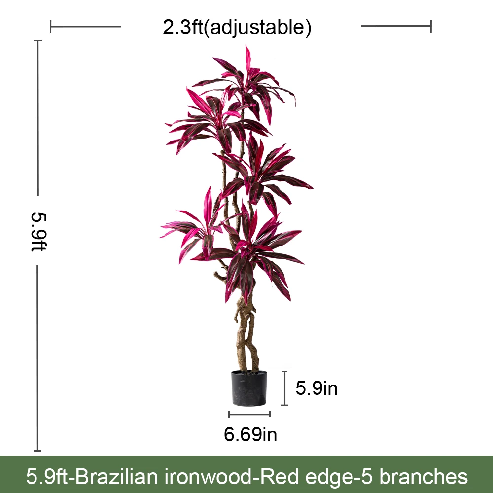 Natural Style Large Artificial Brazilian Ironwood Green Tree Plastic Decorative Greenery Olive Bonsai Pot Decorative Outdoor manufacture