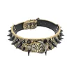 black spikes:gold brown