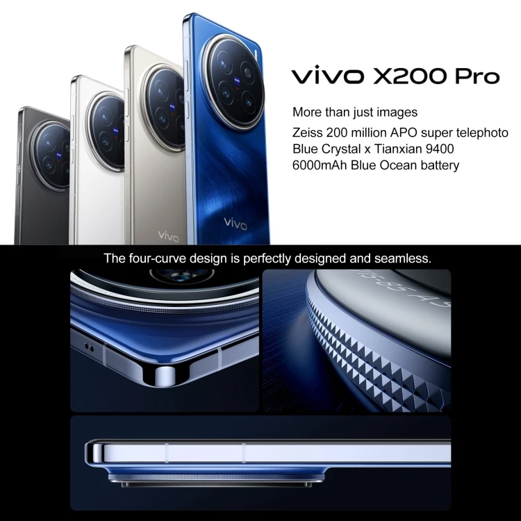 vivo X200 12GB 256GB ブルー vivo X200 Pro 12GB/256GB ブルー 大陸版 通電のみ確認 ほぼ未