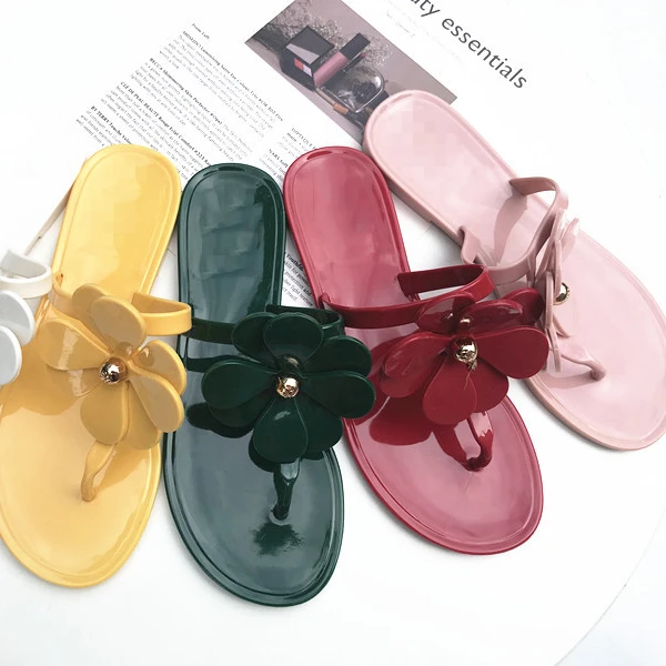 red jelly sandals womens