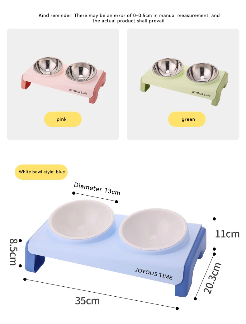 Cat Bowl Dog Bowl Pet Slow Food PP Bowl cat Water Dispenser Leak-proof Food Pet Bowl Anti-upset Pet Double Bowl details