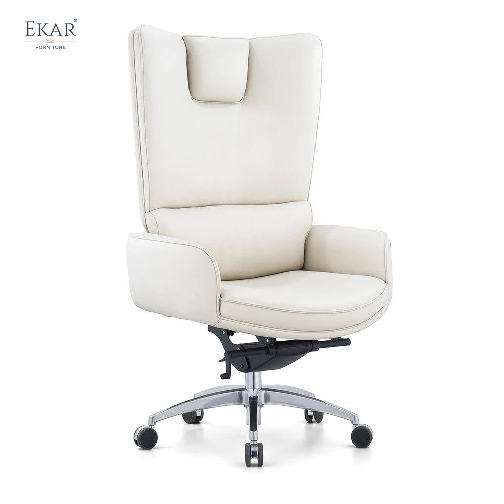 Premium Italian Top-Grain Leather Adjustable Office Chair details