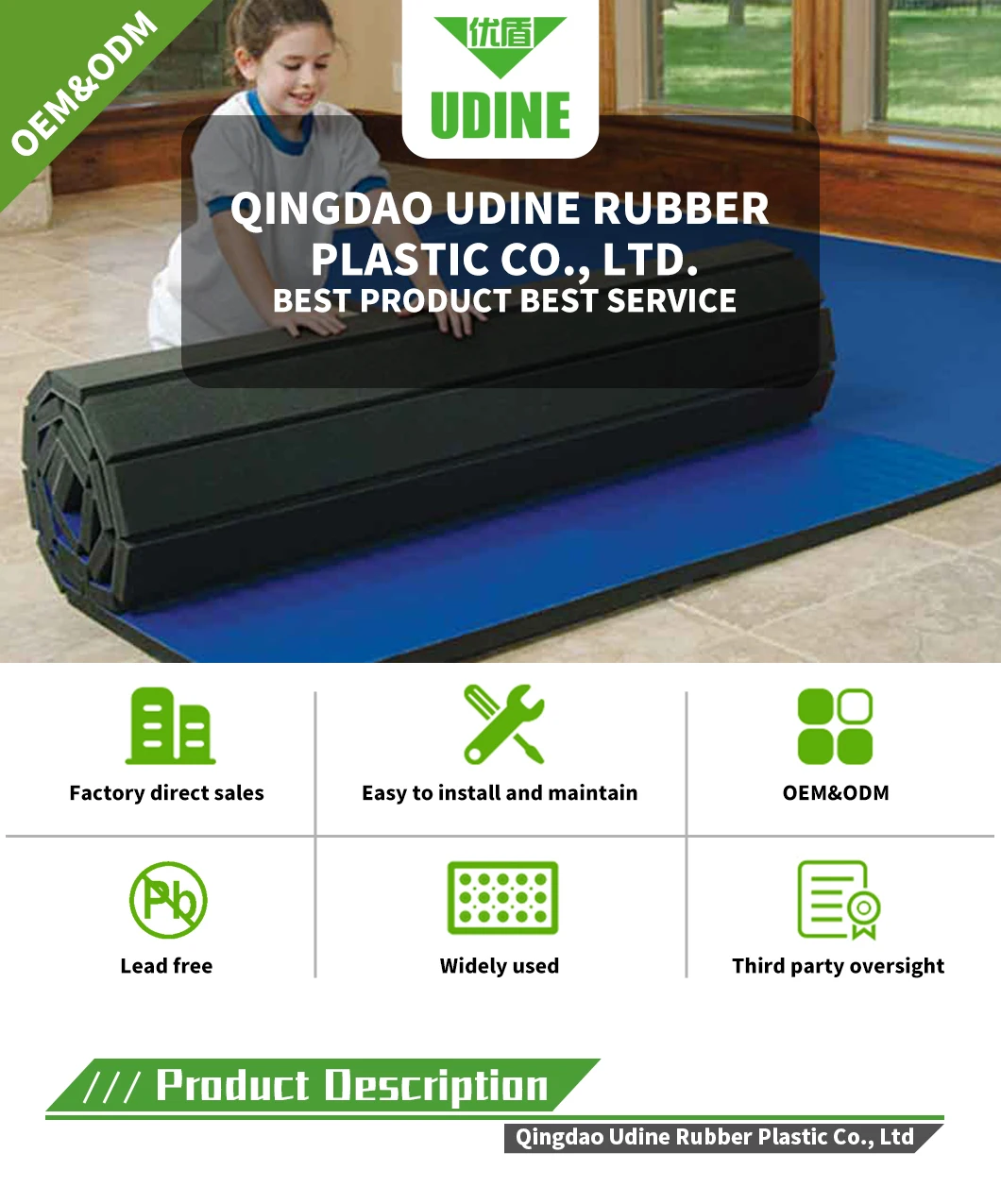 Customized Eco Friendly Karate Bjj Judo Roll Out Gymnastics Mat Pvc