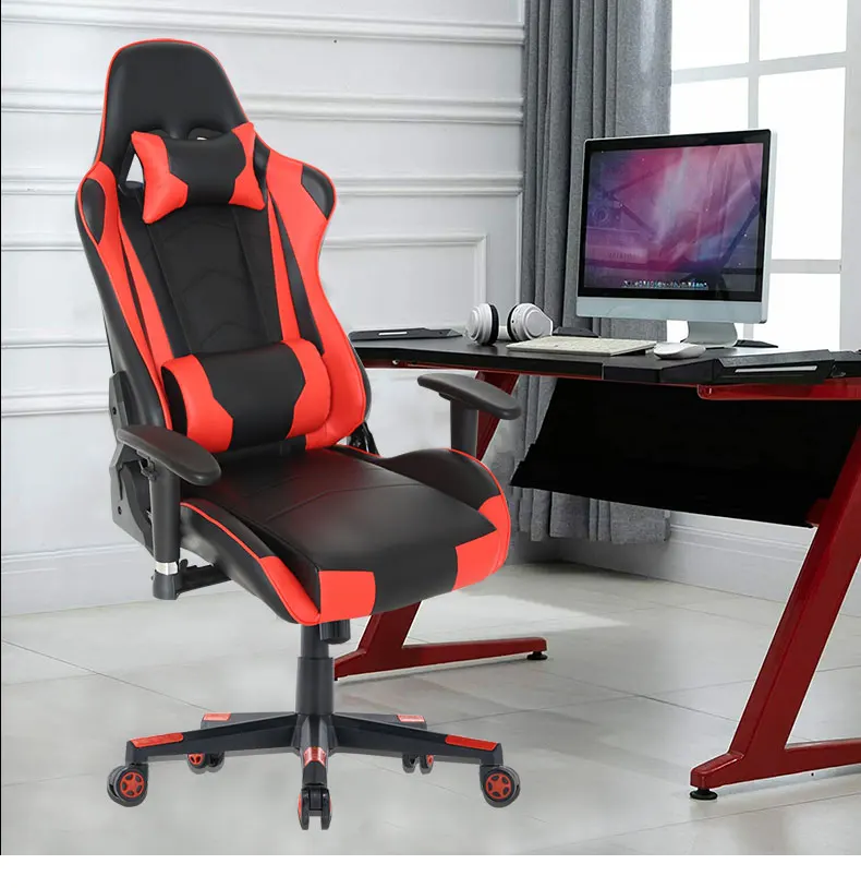 Comfortable Office Custom Red Massage Computer Silla PC Gamer Cadeira Ergonomic Bureau Gamer Anda Seat Gaming Chair