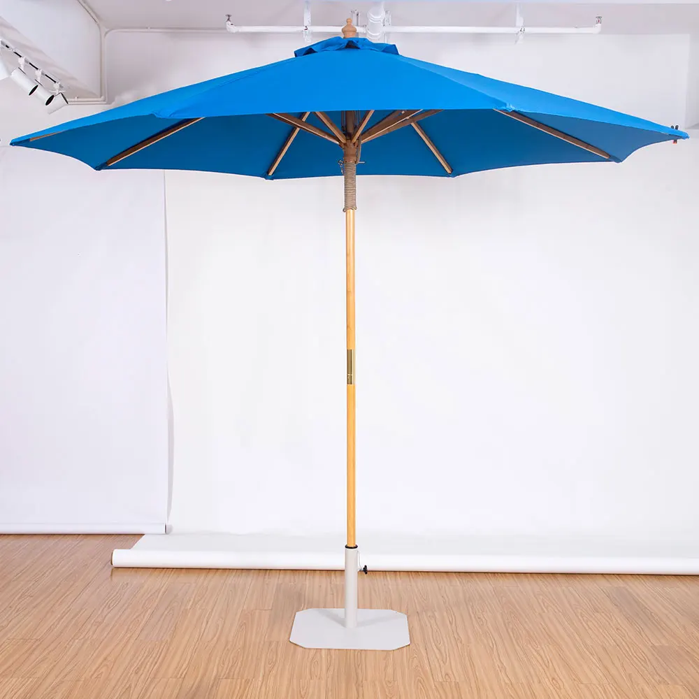 Commercial Luxury Outdoor Patio Garden Umbrella Wooden Parasol for Restaurant
