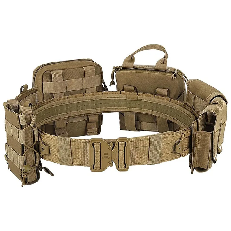Detachable Utility Belt Adjustable Comfortable Heavy Duty Tactical Belt for Daily Commuting Hunting Simulated Training