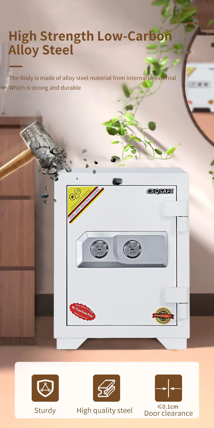 CEQSAFE High Security 2 Hours Door Fire Resistant Cabinet Fireproof Safe Box supplier