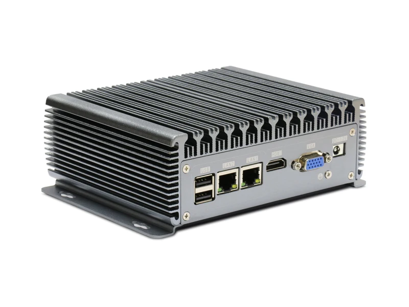 Fanless Mini Pc Box Pc Core I3-4005U 1.7Ghz 2 Ethernet Pcie  6 Rs232 Aes-Ni Linux Mini Pc