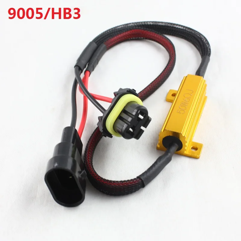 YUNPINGCAR 50W 6 Ohm 9006 HB4 9012 Adaptador De Resistencia De Carga De Luz LED Fix Hyper Flashing Canbus Error Advertencia Cancelador